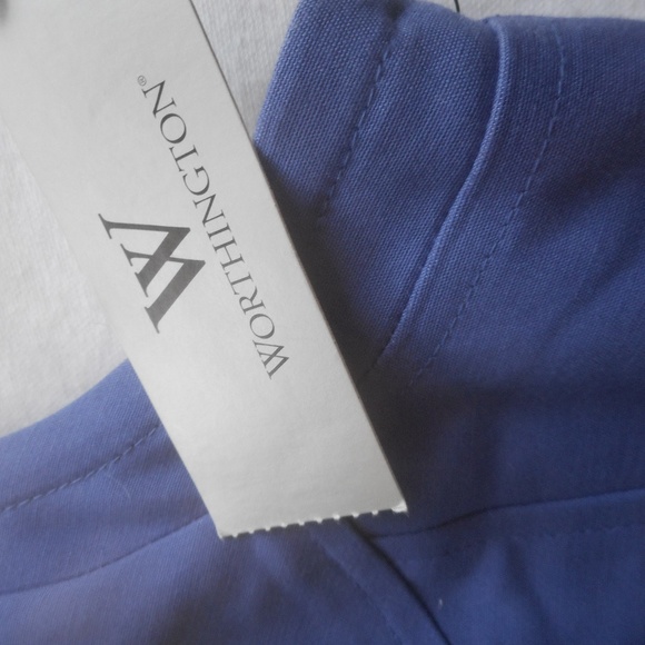 Worthington Blue Zipper Front Sheath Dress NWT 6P - Picture 8 of 8